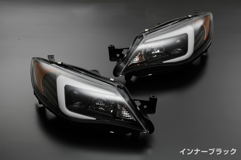 GE/GH/GR/GV  インプレッサ/XV/WRX 後期 3Dライトバー プロジェクター LEDヘッドライト